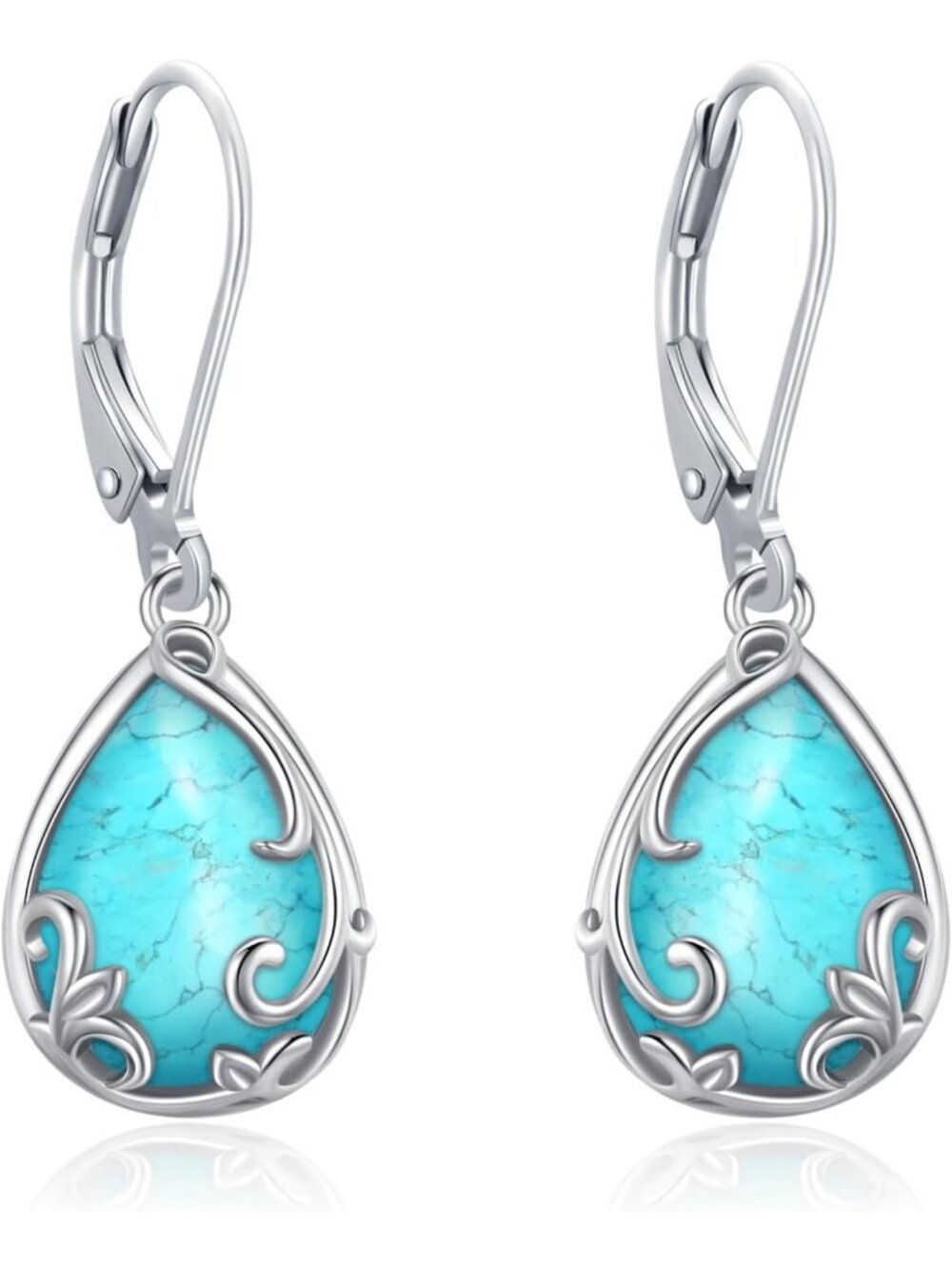 Cute Animal Dangle Earrings - Black Cat, Turtle, Moonstone, Turquoise, Tree of